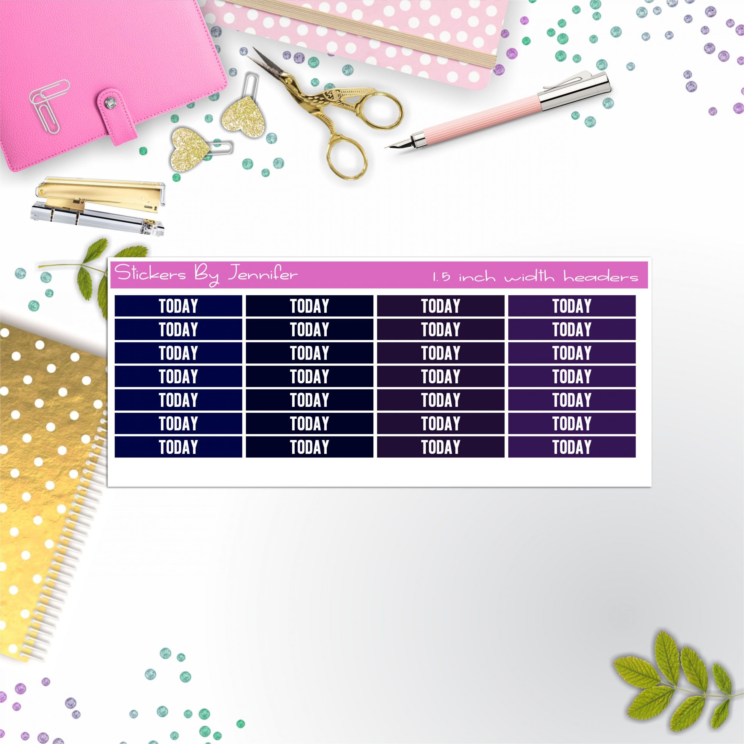 Today Planner Headers, Planner Stickers, Journal Stickers, Functional Planner Stickers, Stationary Stickers