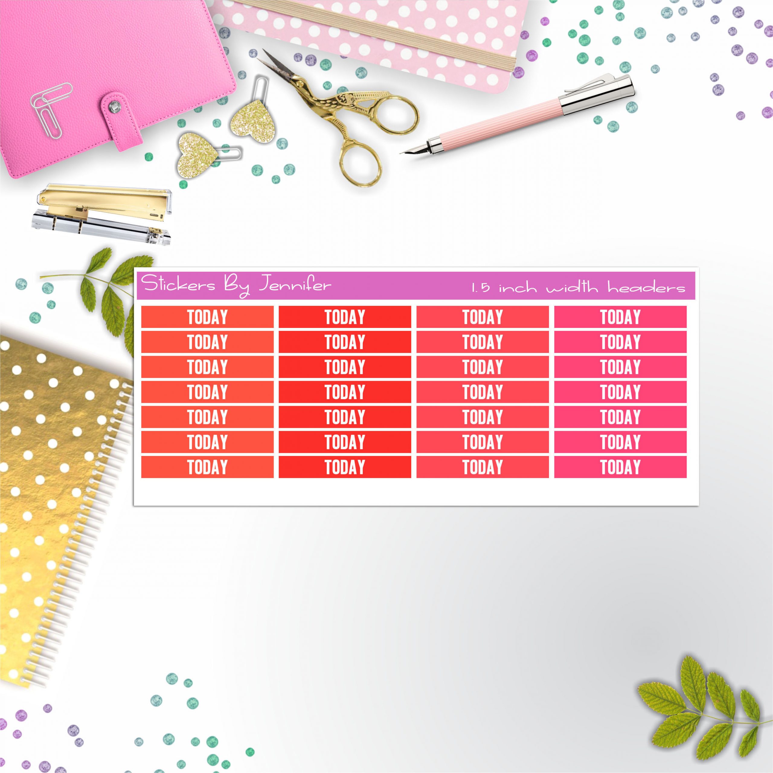 Today Planner Headers, Planner Stickers, Journal Stickers, Functional Planner Stickers, Stationary Stickers