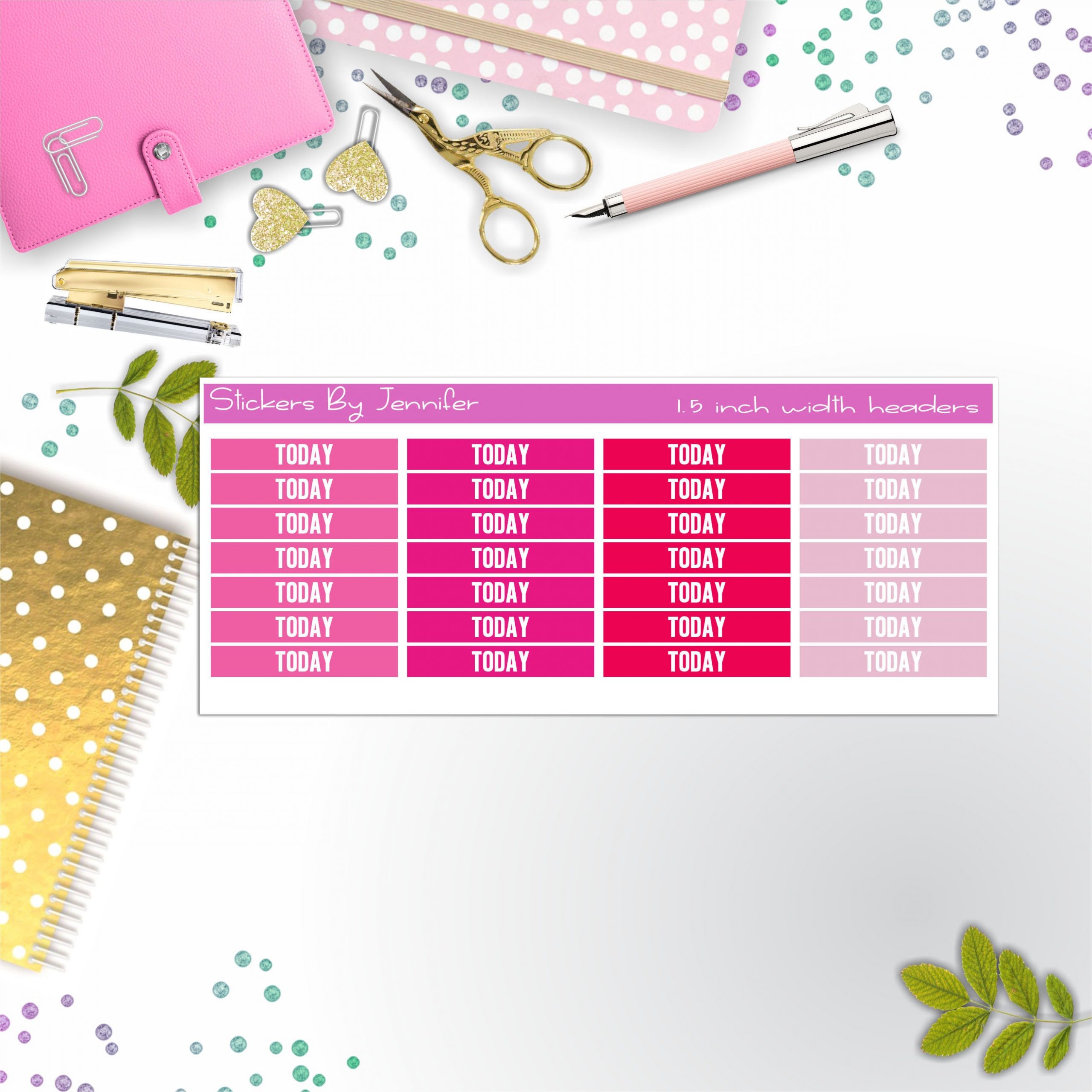 Today Planner Headers, Planner Stickers, Journal Stickers, Functional Planner Stickers, Stationary Stickers