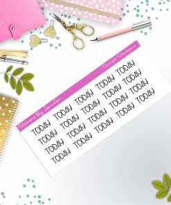Today Script Stickers, Typography Stickers, Planner Stickers, Journal Stickers, Functional Planner Stickers, Stationary Stickers