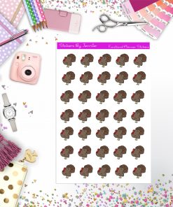 Turkey Stickers, Planner Stickers, Journal Stickers, Functional Planner Stickers, Stationary Stickers