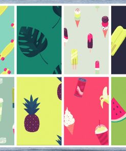 Watermelon Popsicle Full Box Planner Stickers, Big Happy Planner, Erin Condren, Classic Happy Planner