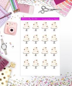 Wedding Cake Stickers, Planner Stickers, Journal Stickers, Functional Planner Stickers, Stationary Stickers