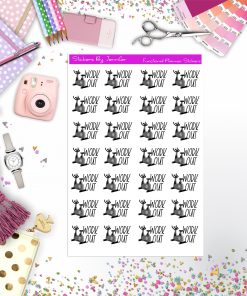 Workout Stickers, Planner Stickers, Journal Stickers, Functional Planner Stickers, Stationary Stickers