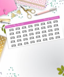 April Script Stickers, Typography Stickers, Planner Stickers