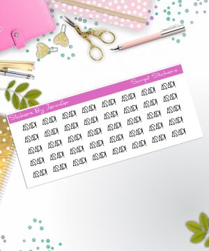 ASAP! Script Stickers, Typography Stickers, Planner Stickers
