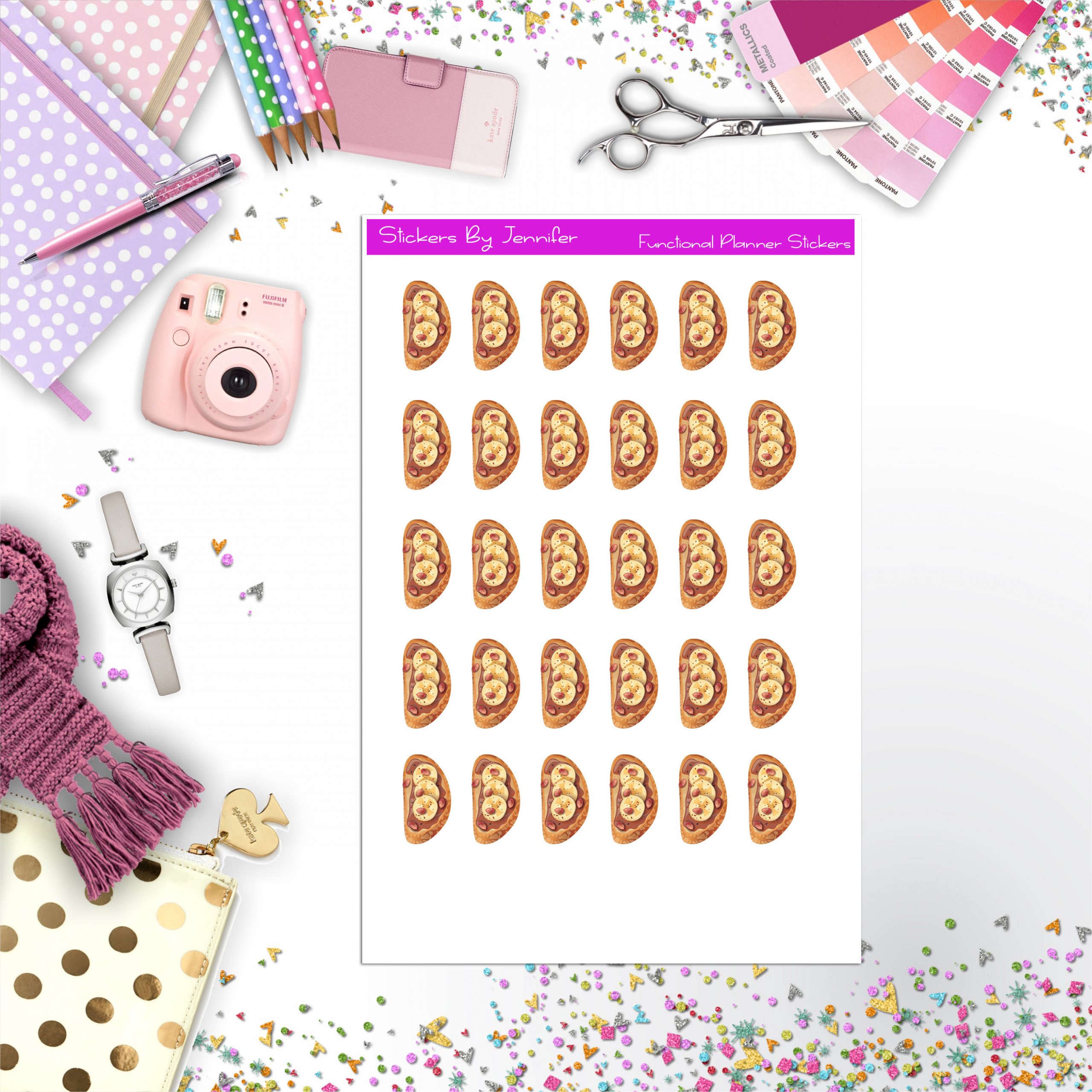 Banana Bread Planner Stickers