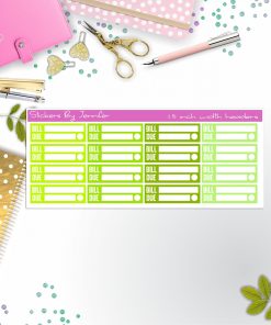 Bill Due Quarter Boxes  Planner Stickers, Journal Stickers, Functional Planner Stickers, Stationary Stickers