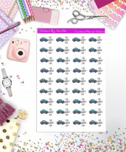 Car Payment Due  Planner Stickers