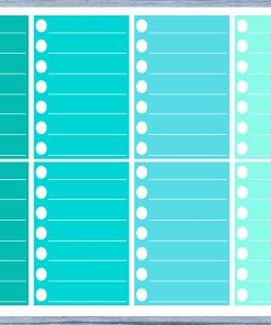 Checklist Lined Full Box Planner Stickers, Full Box Planner Stickers, Functional Planner Stickers, Journal Stickers, Stationary Stickers,