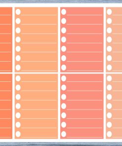 Checklist Lined Full Box Planner Stickers, Full Box Planner Stickers, Functional Planner Stickers, Journal Stickers, Stationary Stickers,