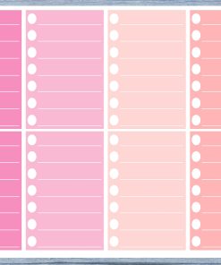 Checklist Lined Full Box Planner Stickers, Full Box Planner Stickers, Functional Planner Stickers, Journal Stickers, Stationary Stickers,