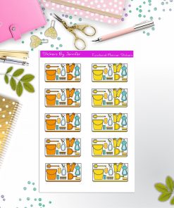 Cleaning  Flat lay Planner Stickers