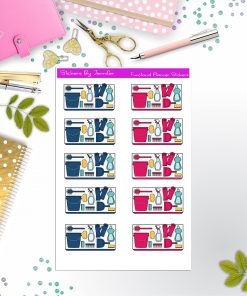 Cleaning Flat lay Planner Stickers