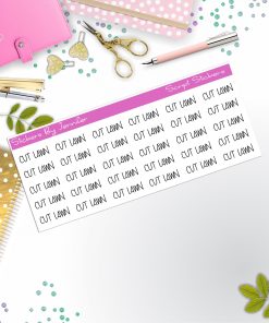 Cut Lawn Script Stickers, Typography Stickers, Planner Stickers