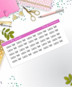 Daddy Time Script Stickers, Typography Stickers, Planner Stickers