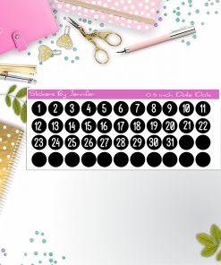 Date Covers, Date Dots, Number Stickers P-100, Planner Stickers, Journal Stickers, Functional Planner Stickers, Stationary Stickers