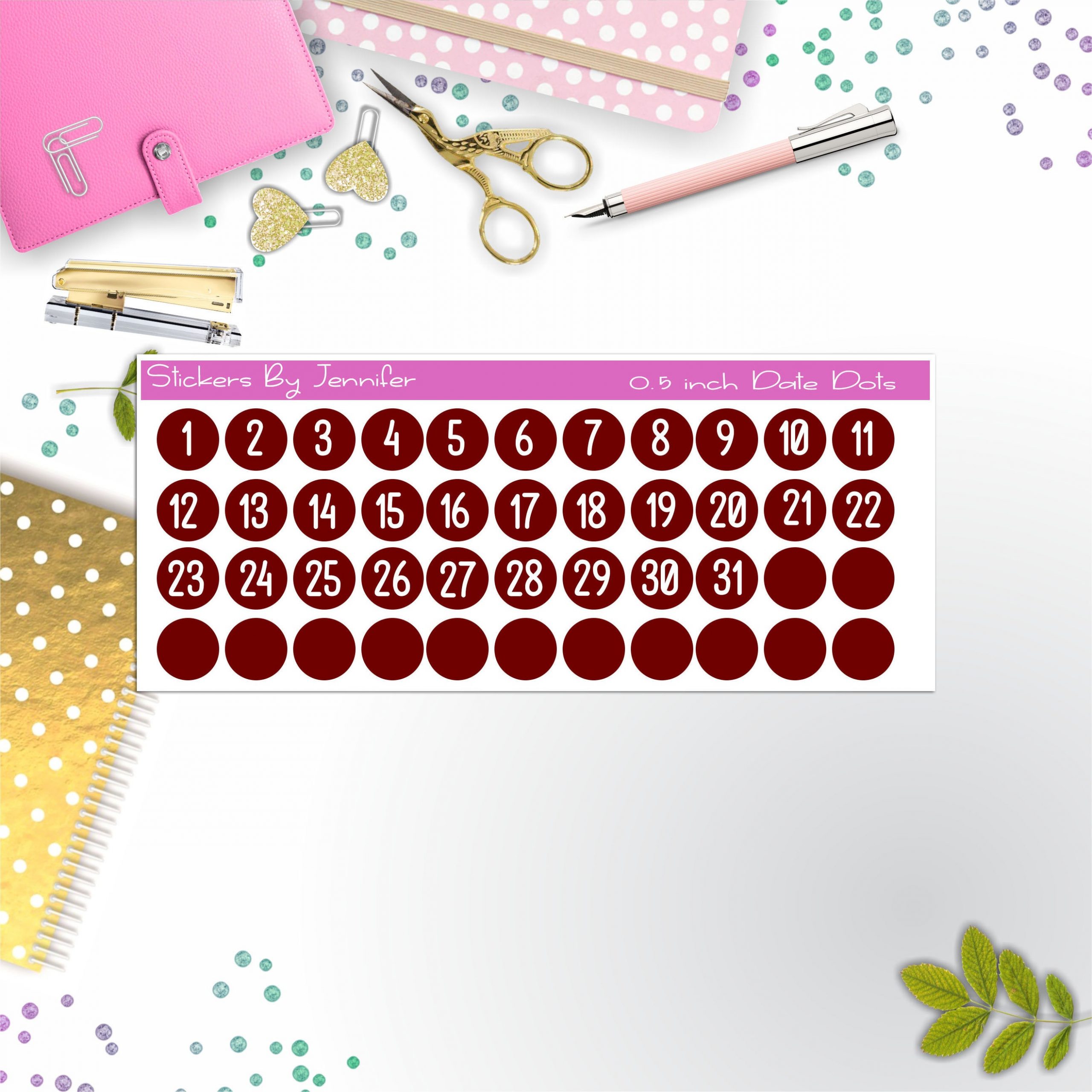 Date Covers, Date Dots, Number Stickers P-52, Planner Stickers, Journal Stickers, Functional Planner Stickers, Stationary Stickers
