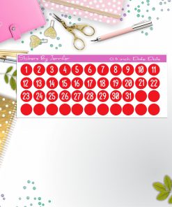 Date Covers, Date Dots, Number Stickers P-55, Planner Stickers, Journal Stickers, Functional Planner Stickers, Stationary Stickers