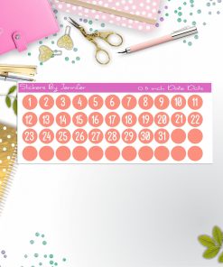Date Covers, Date Dots, Number Stickers P-87, Planner Stickers, Journal Stickers, Functional Planner Stickers, Stationary Stickers