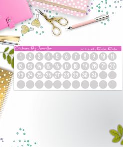 Date Covers, Date Dots, Number Stickers P-97, Planner Stickers, Journal Stickers, Functional Planner Stickers, Stationary Stickers