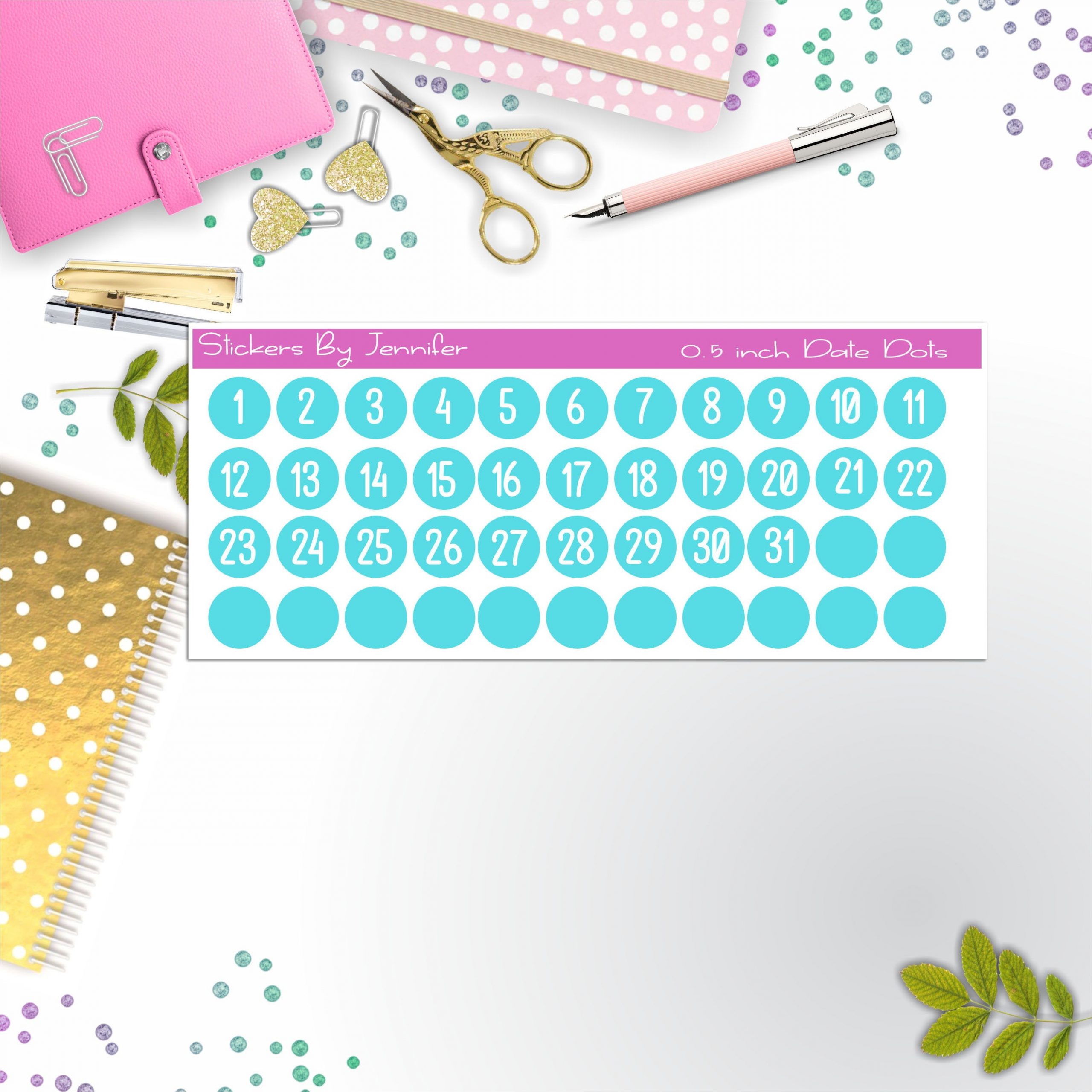 Date Covers, Date Dots P-23, Planner Stickers, Journal Stickers, Functional Planner Stickers, Stationary Stickers