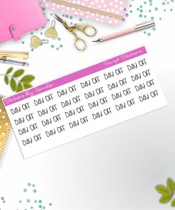Day Off Script Stickers, Typography Stickers, Planner Stickers