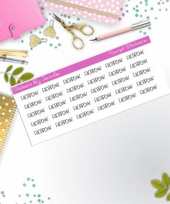 Facebook Script Stickers, Typography Stickers, Planner Stickers