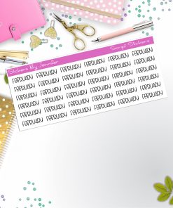 February  Script Stickers, Typography Stickers, Planner Stickers