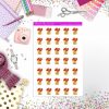 Fried Chicken, Fast Food Planner Stickers