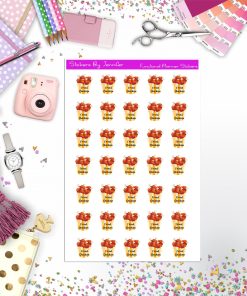 Fried Chicken, Fast Food Planner Stickers