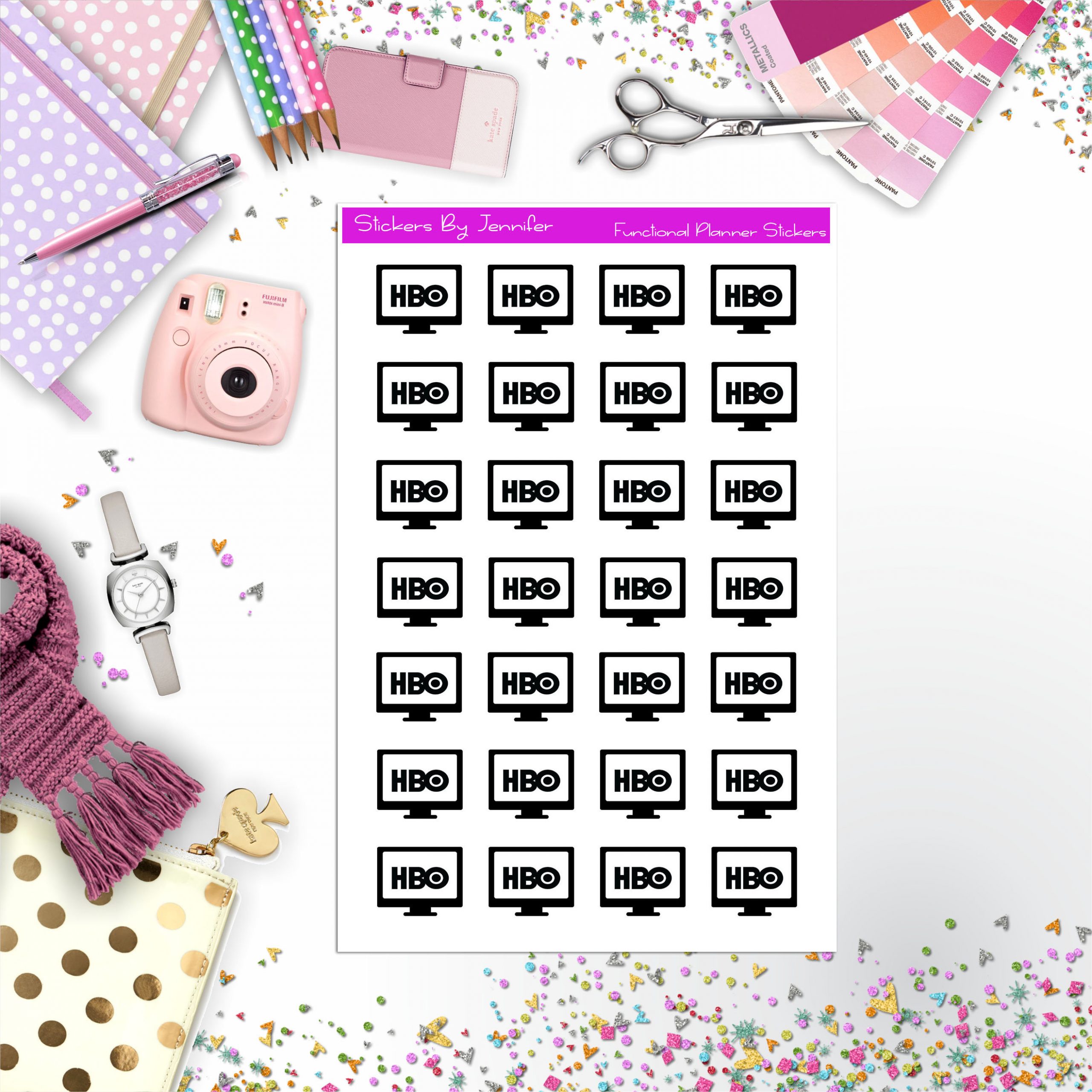 HBO Binge Planner Stickers