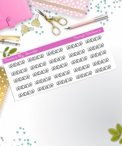 Headache Script Stickers, Typography Stickers, Planner Stickers