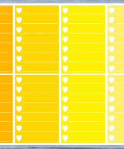 Hearts Lined Full Box Planner Stickers, Full Box Planner Stickers, Functional Planner Stickers, Journal Stickers, Stationary Stickers,