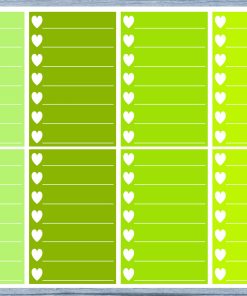 Hearts Lined Full Box Planner Stickers, Full Box Planner Stickers, Functional Planner Stickers, Journal Stickers, Stationary Stickers,