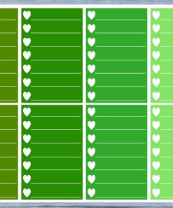 Hearts Lined Full Box Planner Stickers, Full Box Planner Stickers, Functional Planner Stickers, Journal Stickers, Stationary Stickers,