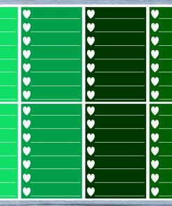 Hearts Lined Full Box Planner Stickers, Full Box Planner Stickers, Functional Planner Stickers, Journal Stickers, Stationary Stickers,