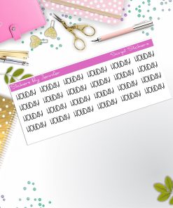 Holiday Script Stickers, Typography Stickers, Planner Stickers