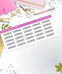 Homework Script Stickers, Typography Stickers, Planner Stickers