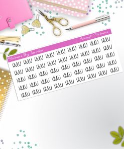 Hulu Script Stickers, Typography Stickers, Planner Stickers