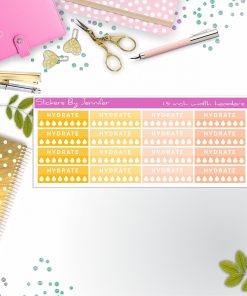 Hydrate Quarter Boxes  Planner Stickers, Journal Stickers, Functional Planner Stickers, Stationary Stickers