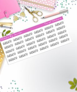 Hydrate Script Stickers, Typography Stickers, Planner Stickers