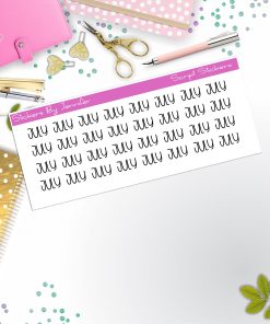 July Script Stickers, Typography Stickers, Planner Stickers