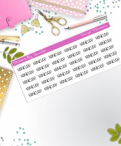 Manicure Script Stickers, Typography Stickers, Planner Stickers