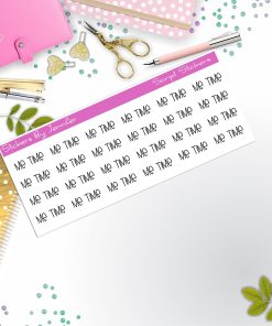 Me Time Script Stickers, Typography Stickers, Planner Stickers