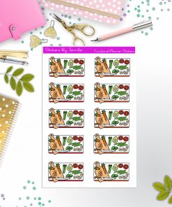 Meal Prep Flat lay Planner Stickers