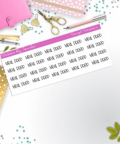 Meal Prep Script Stickers, Typography Stickers, Planner Stickers