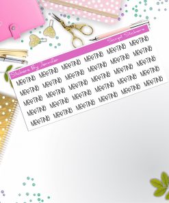 Meeting Script Stickers, Typography Stickers, Planner Stickers
