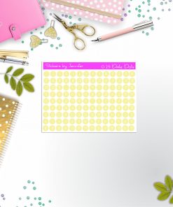 Mini Date Covers, Date Dots, Number Stickers M-10, Planner Stickers, Journal Stickers, Functional Planner Stickers, Stationary Stickers