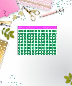 Mini Date Covers, Date Dots, Number Stickers M-20, Planner Stickers, Journal Stickers, Functional Planner Stickers, Stationary Stickers